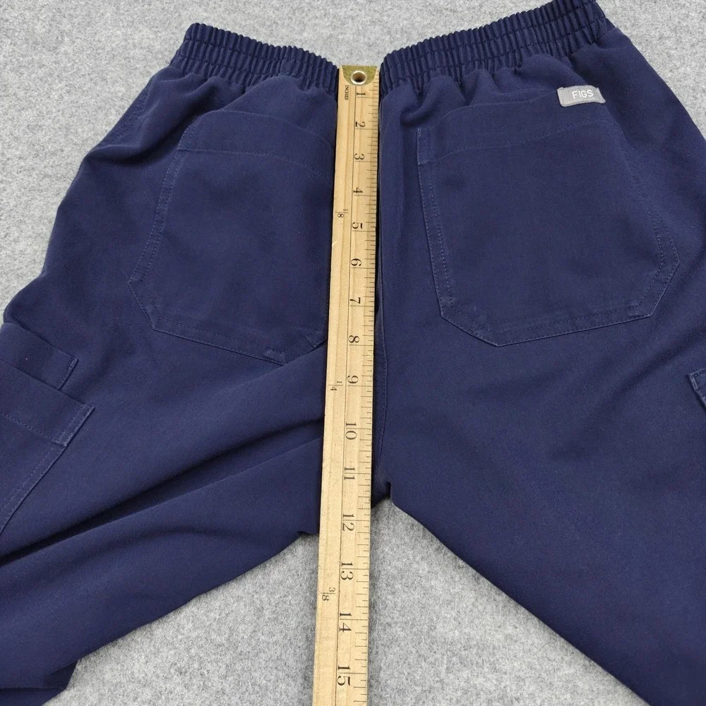 FIGS Pants Womens XS‎ Blue Technical Collection Cargo Scrub Drawstring Pockets